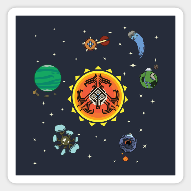 Hearthian Solar System Sticker by Evanly